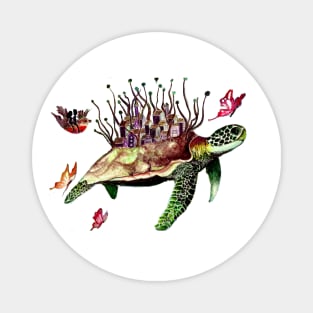 flying turtle Magnet